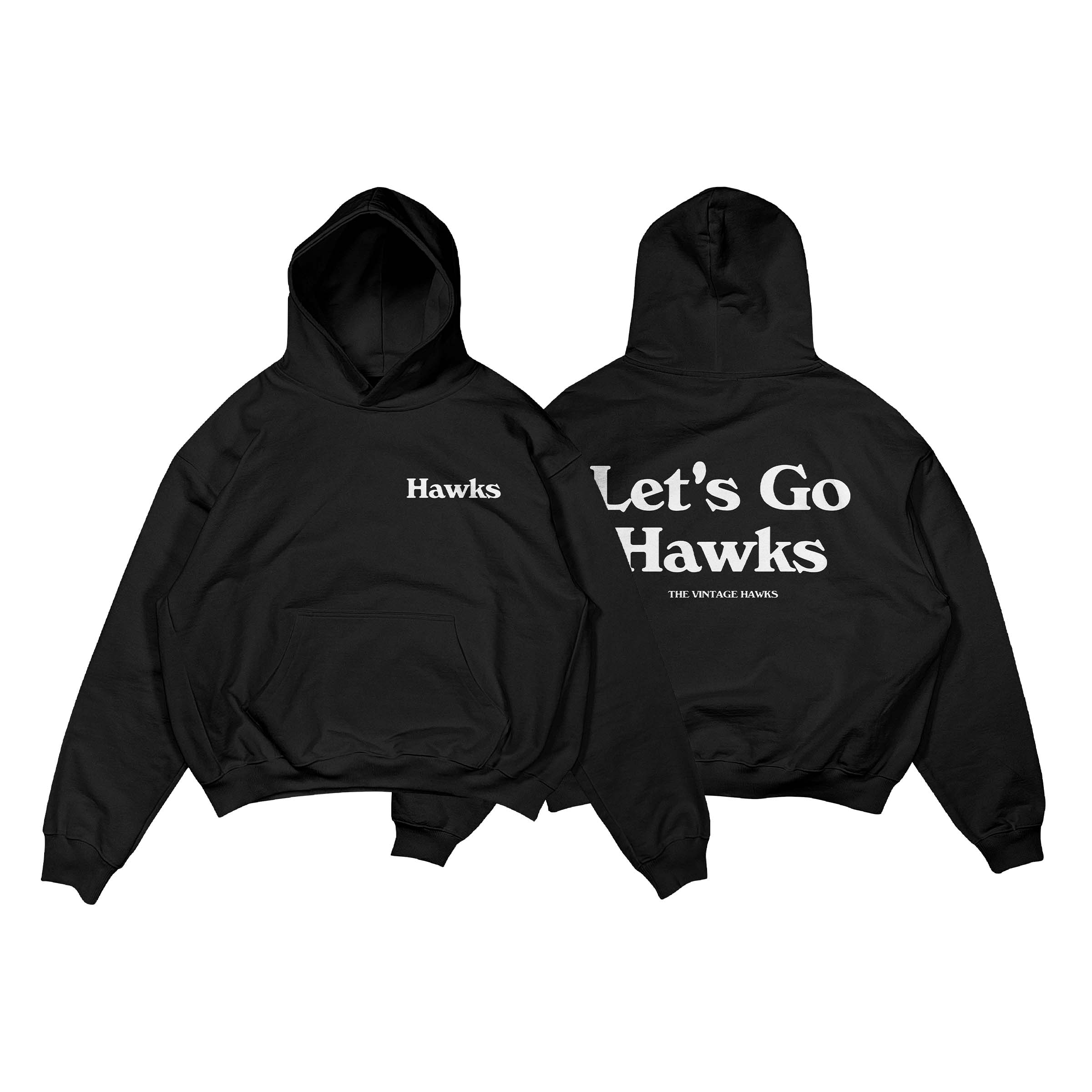 Let's Go Hawks Hoodie - Black