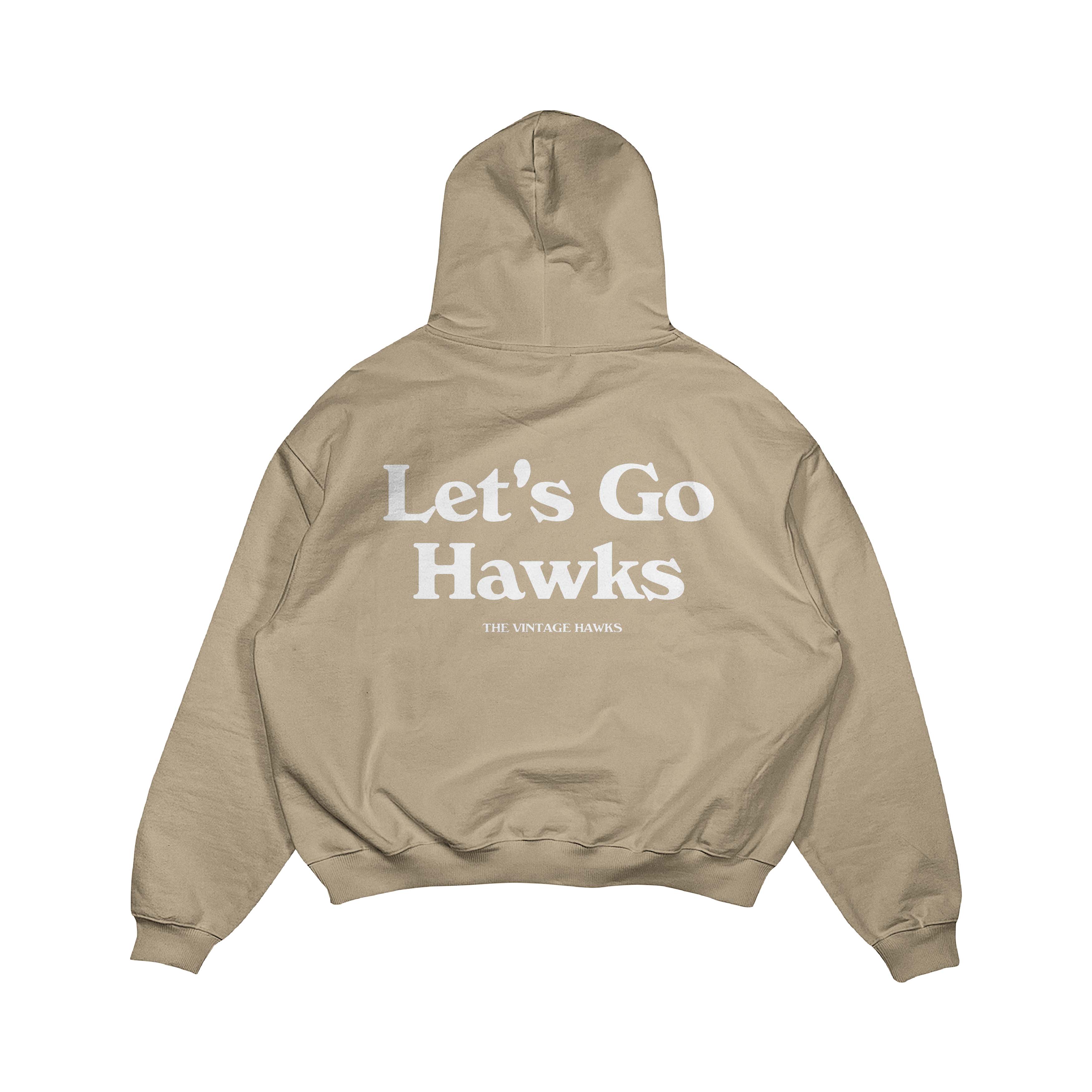 Let's Go Hawks Hoodie - Tan